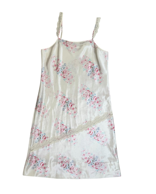 Vintage Pink for Victorias Secret Floral Lace Slip Dress