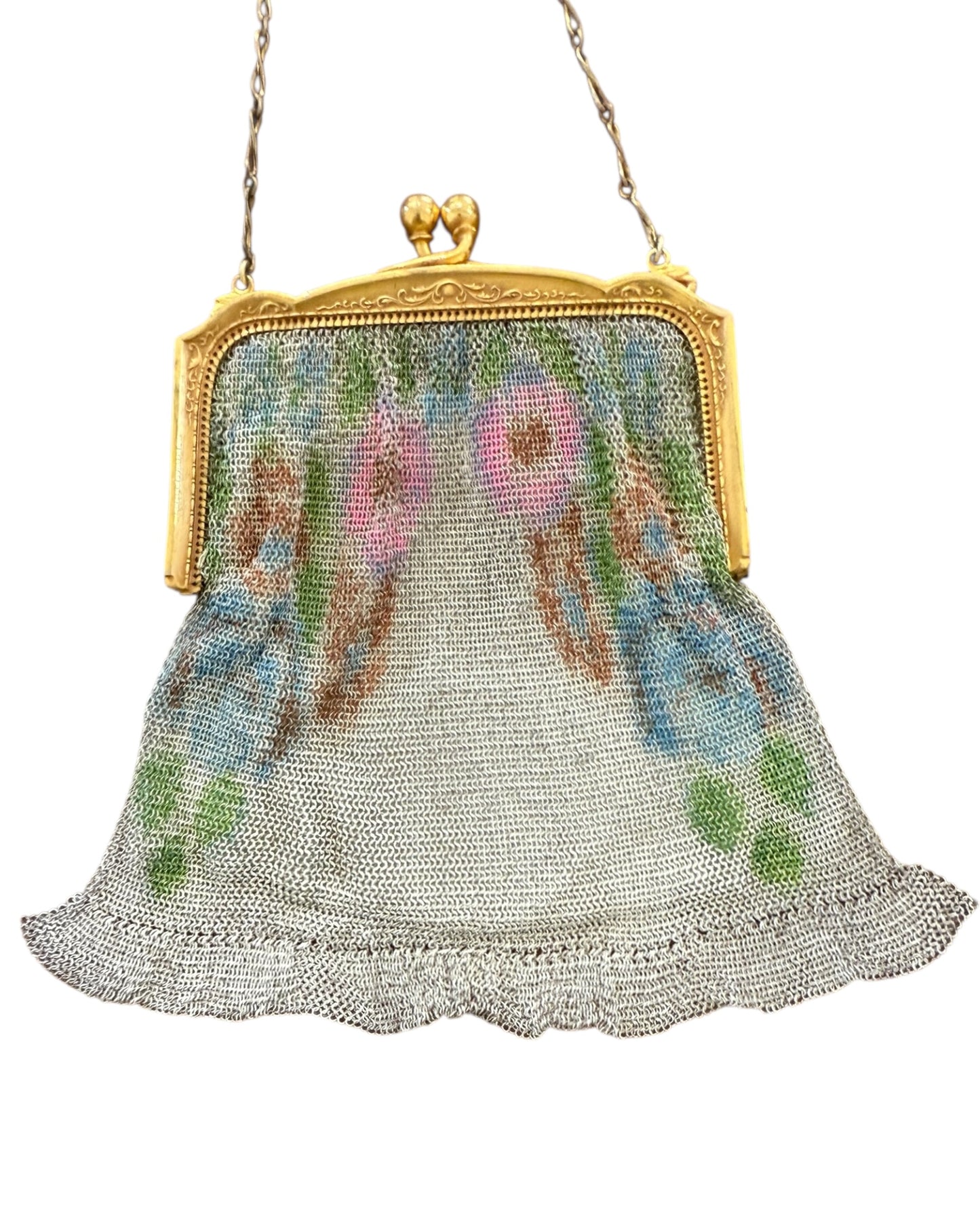 Vintage Whiting & Davis Chainmail Snap Bag