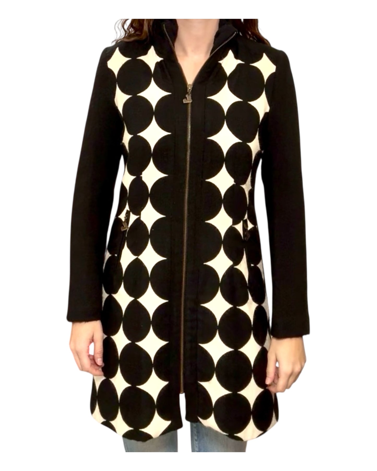 Vintage Desigual Black and White Coat