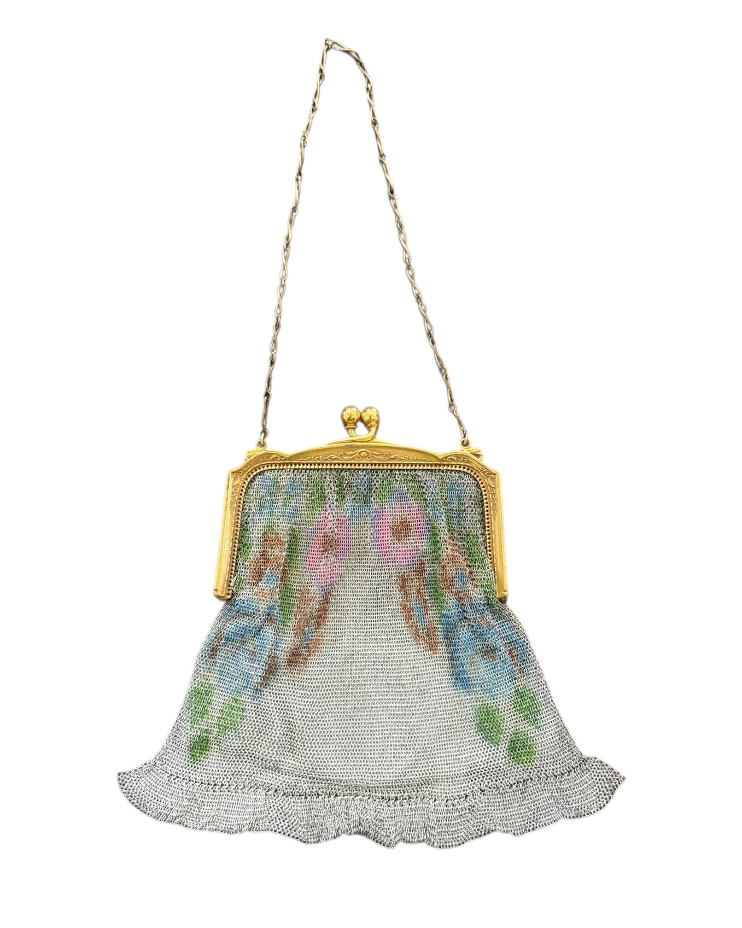 Vintage Whiting & Davis Chainmail Snap Bag