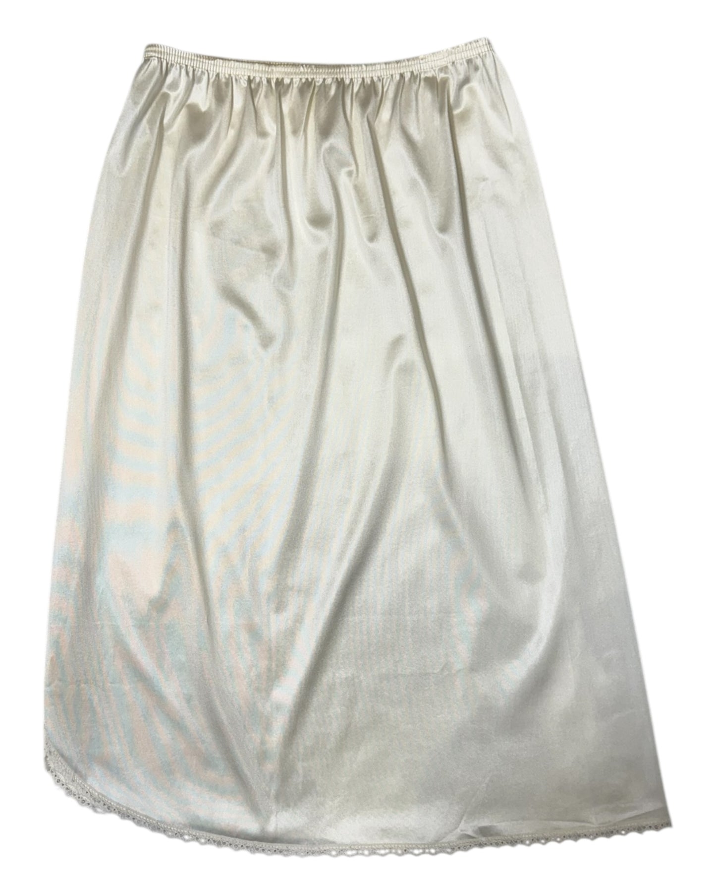 Vintage Vanity Fair Ecru Slip Skirt with Slit