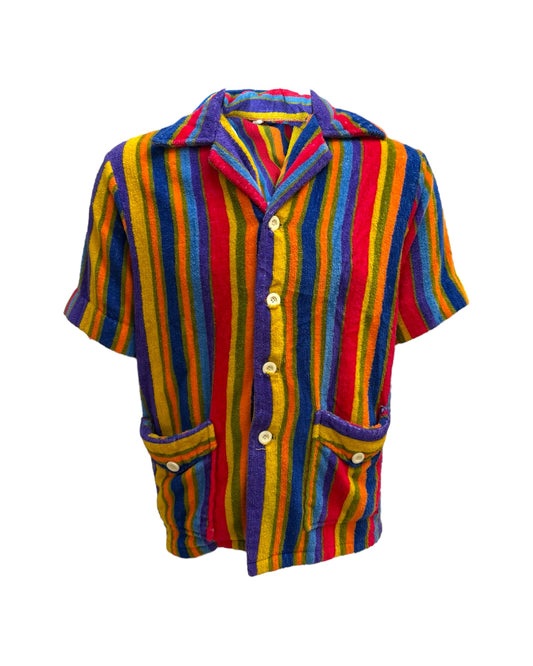 Vintage Terry Cloth Multicolor Stripe Top