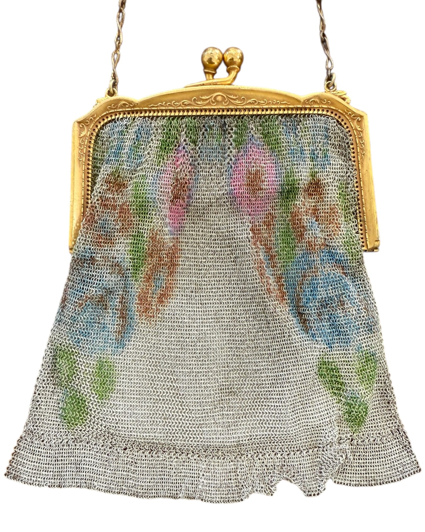 Vintage Whiting & Davis Chainmail Snap Bag