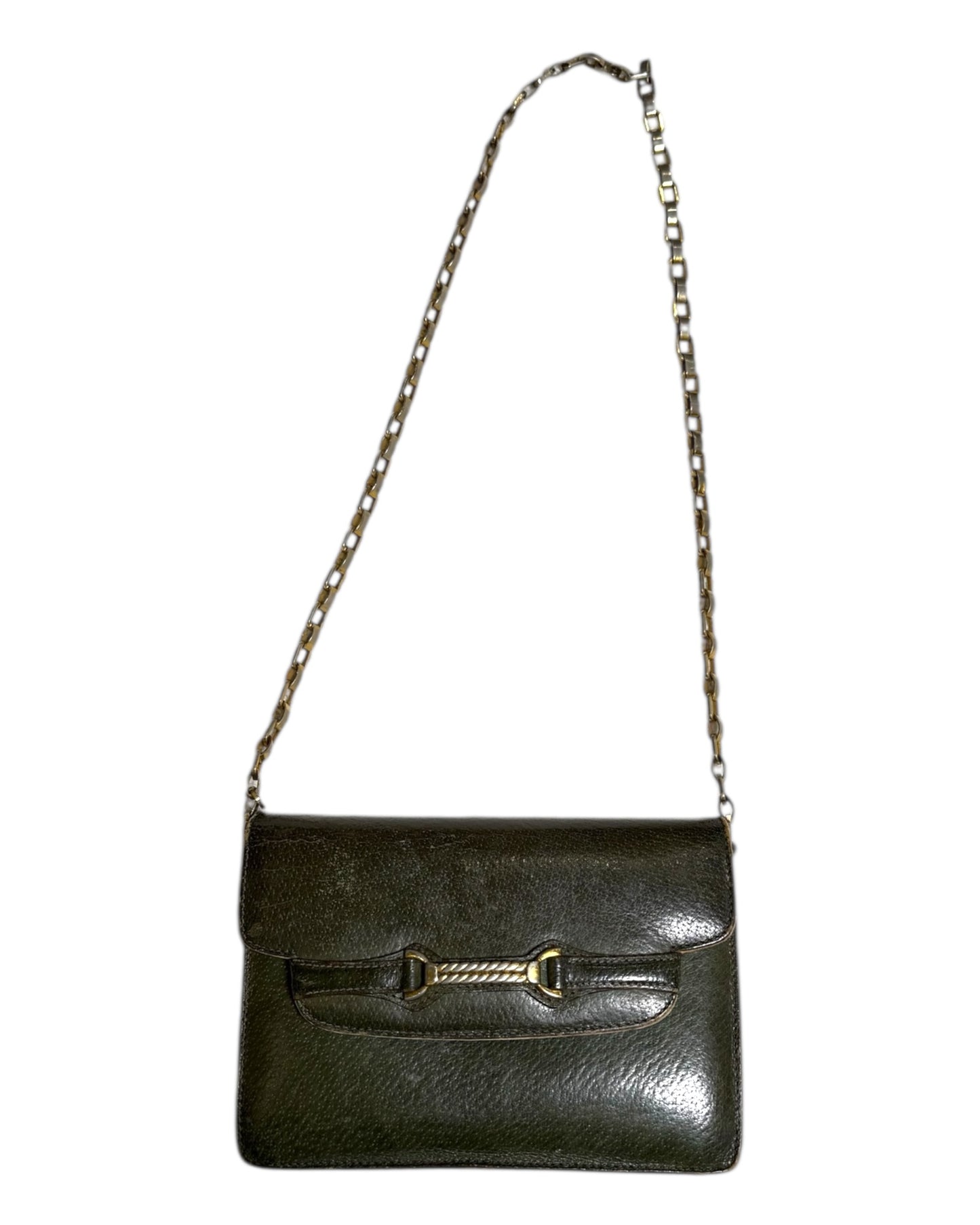 Vintage Gucci Green Leather Bag