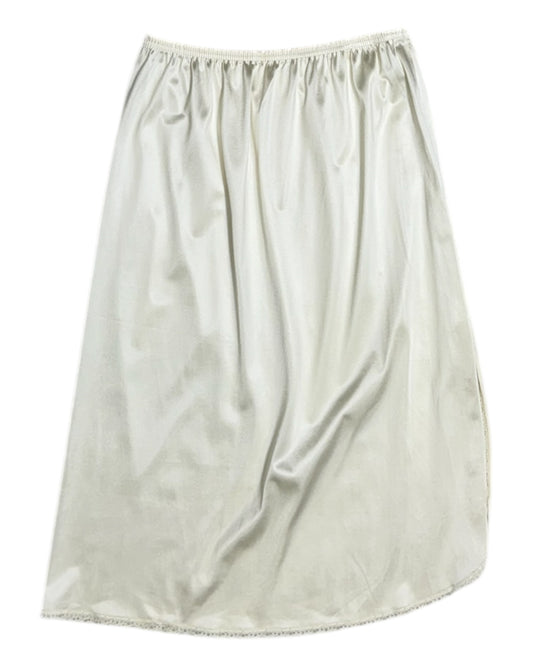 Vintage Vanity Fair Ecru Slip Skirt with Slit