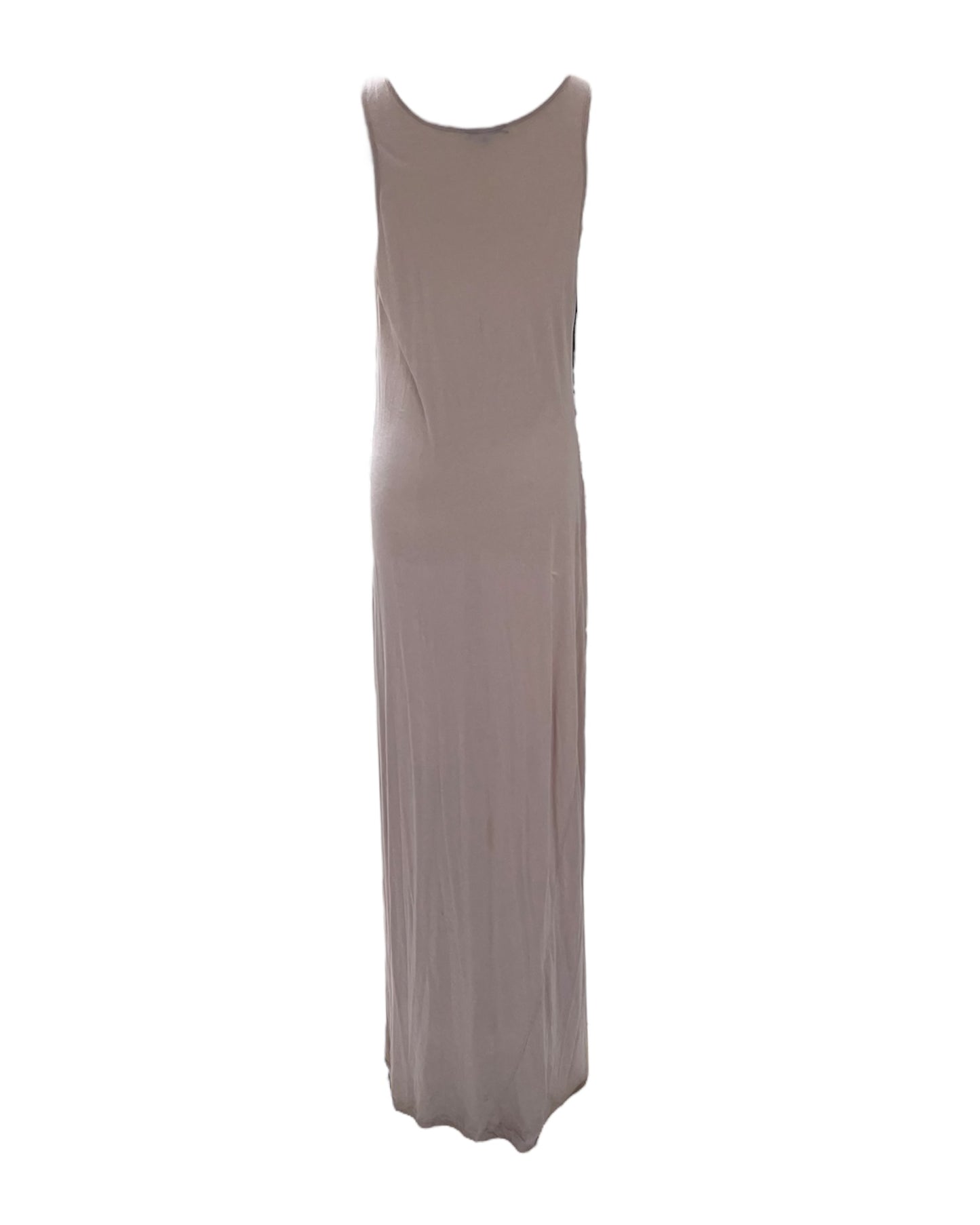 Vintage Ann Demeulemeester Mauve Cotton Maxi Tank-Top Dress w/ Tassel