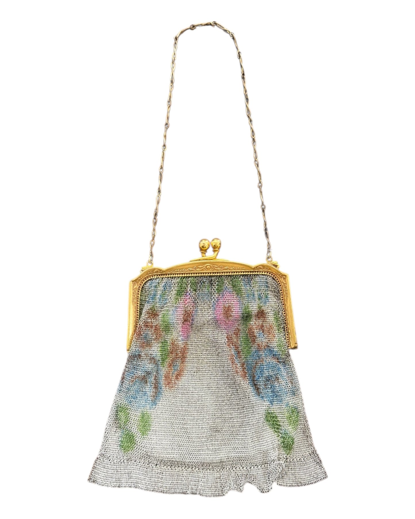 Vintage Whiting & Davis Chainmail Snap Bag