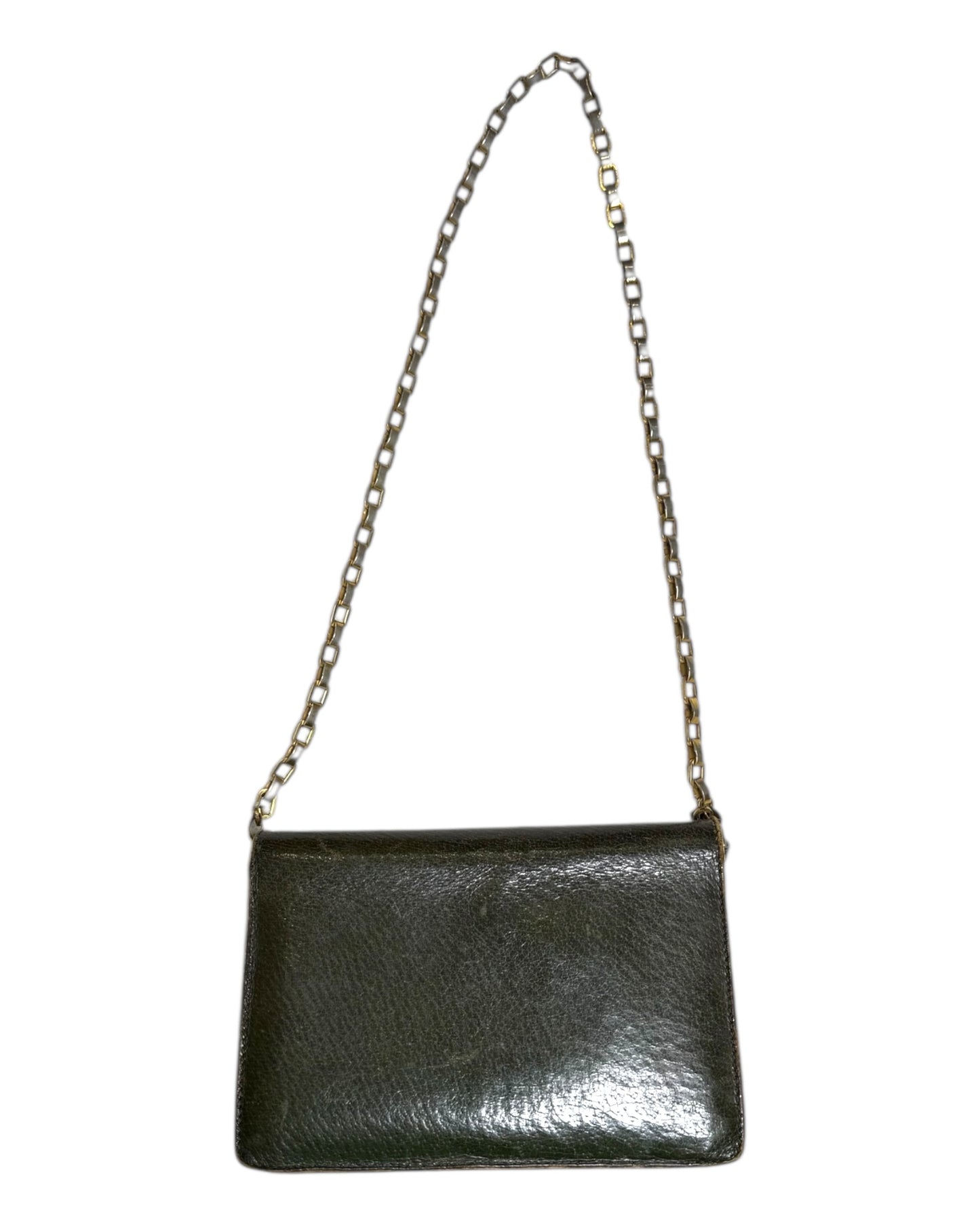 Vintage Gucci Green Leather Bag