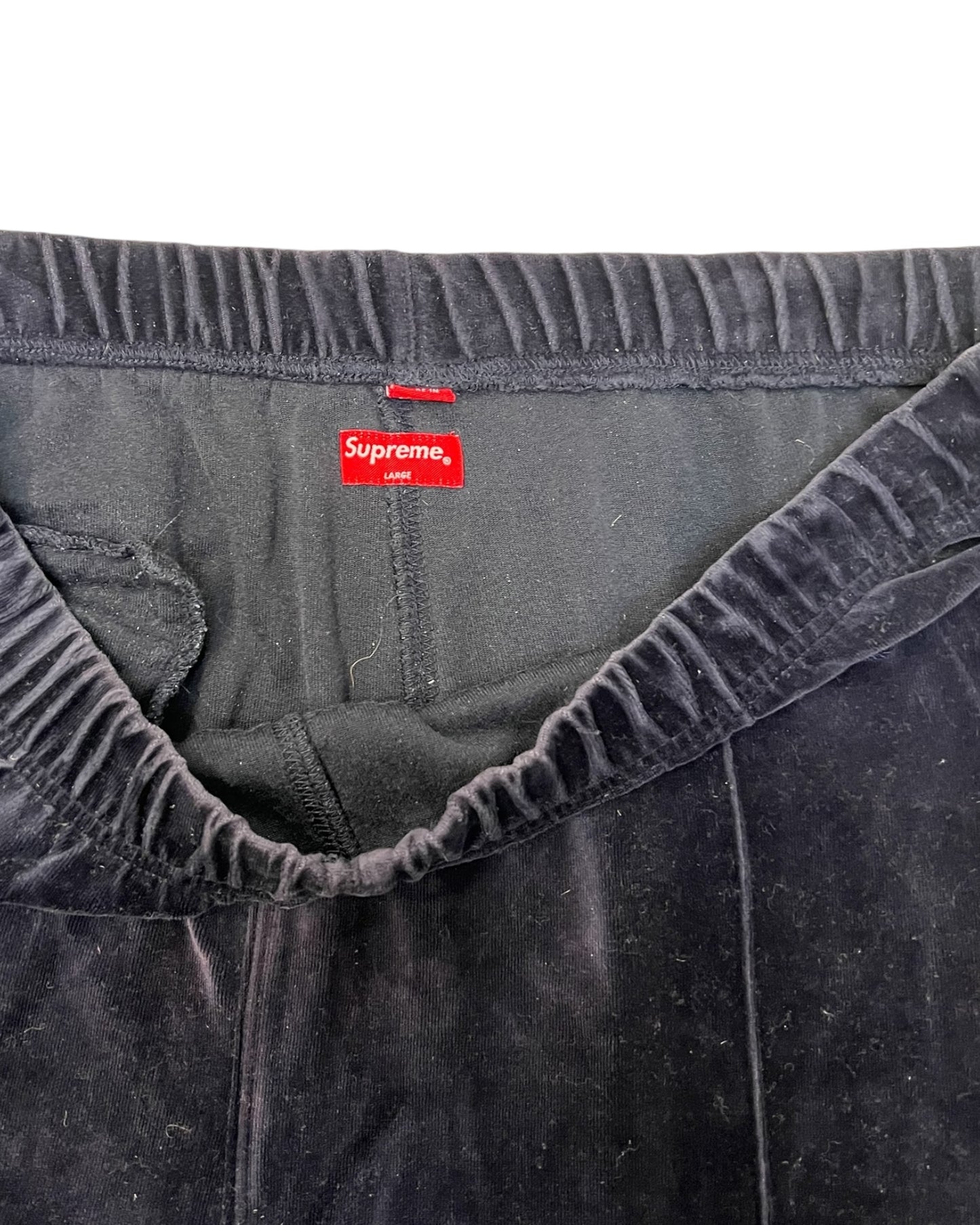 Vintage Supreme Black Velour Sweatpants