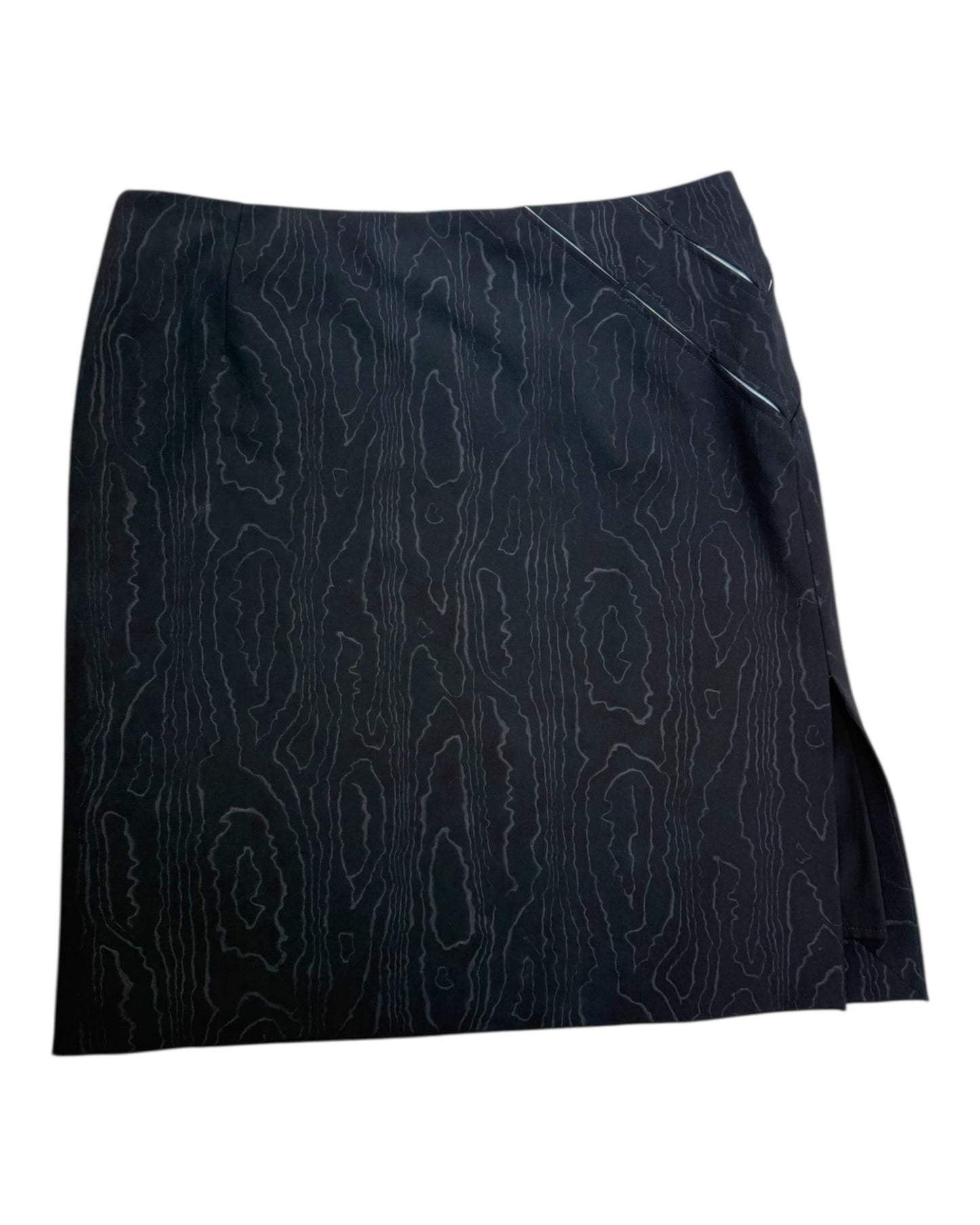 Vintage 2000s Versace Graphic Print Black Skirt