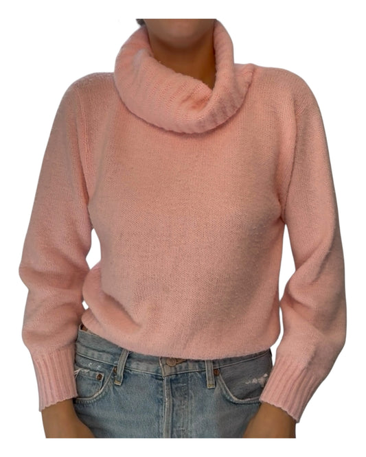 Vintage Light Pink Turtleneck Sweater