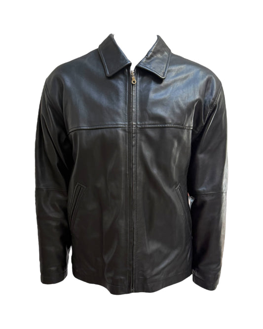 Vintage 1990s Black Leather Jacket