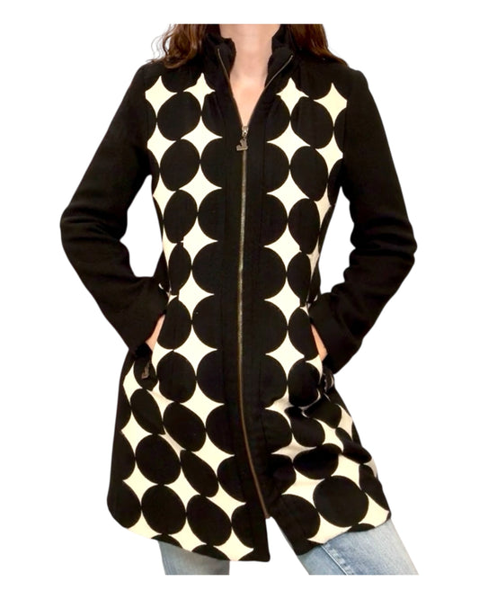 Vintage Desigual Black and White Coat