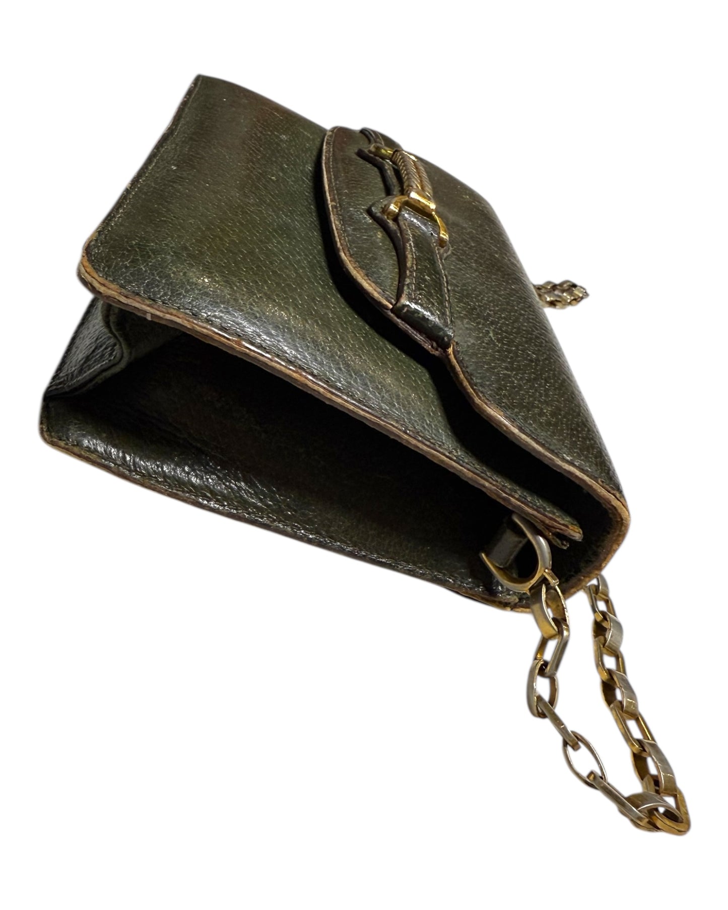 Vintage Gucci Green Leather Bag