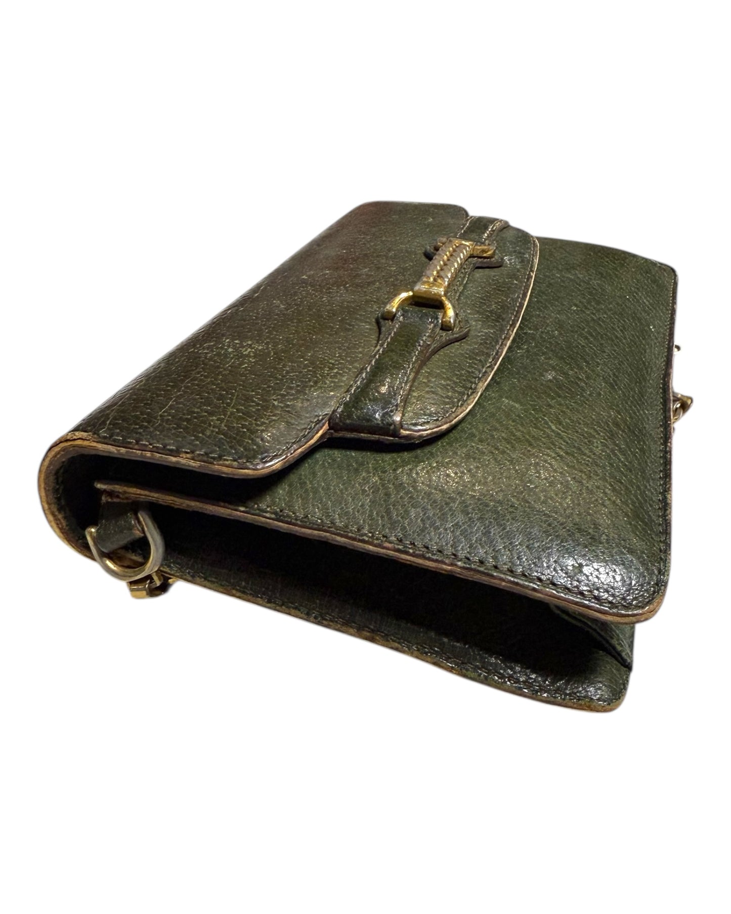 Vintage Gucci Green Leather Bag