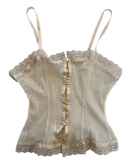 Vintage Lace Lingerie Corset Top