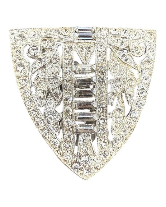 Vintage Encrusted Silver Collar Clasp