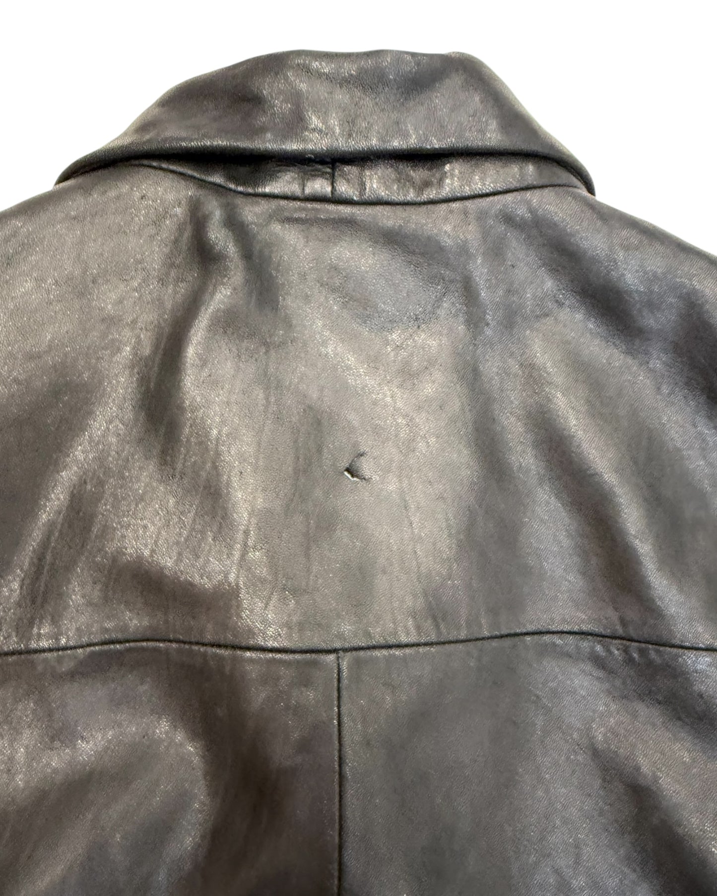 Vintage Black Leather Blazer