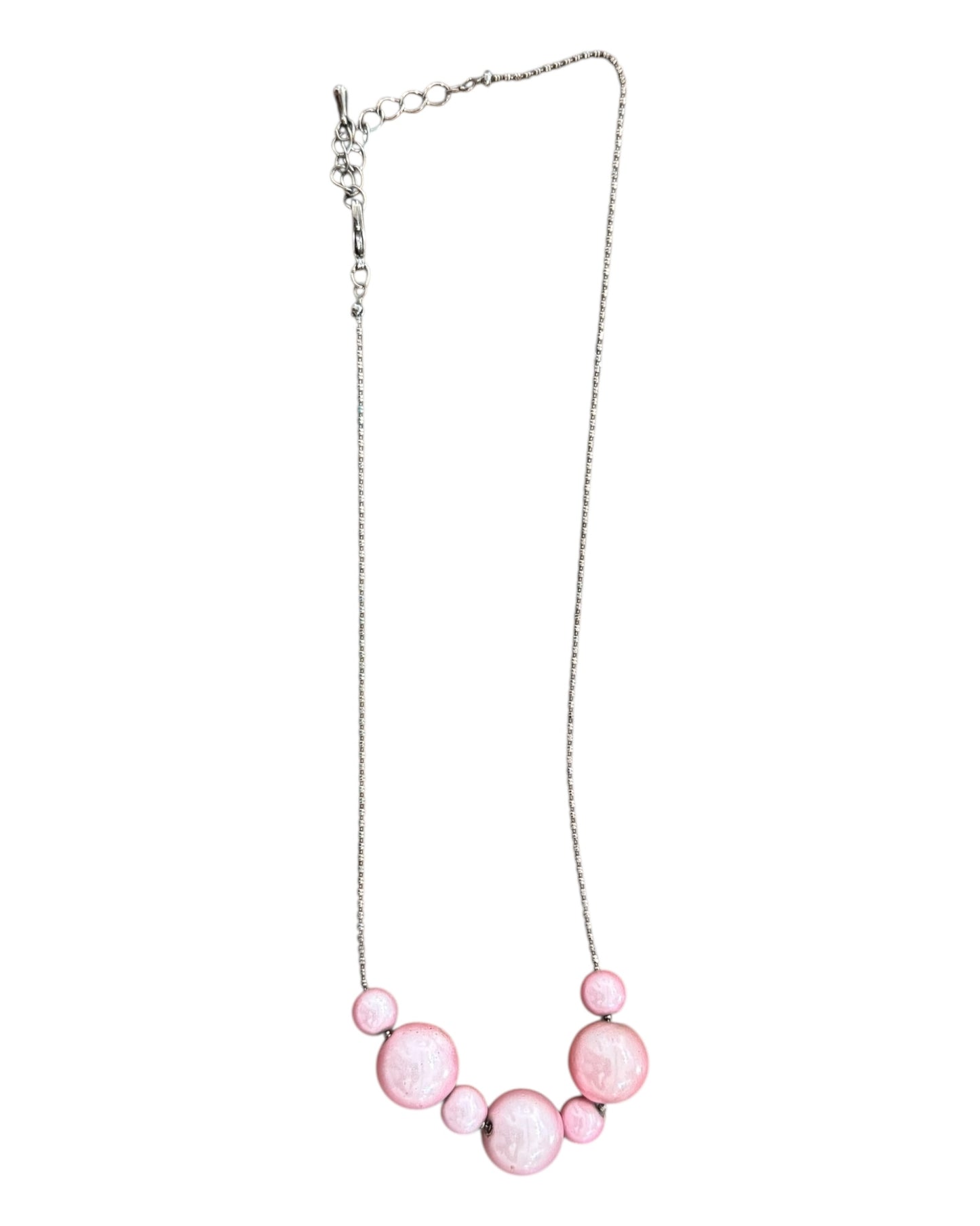 Vintage Pink Spherical Beads Necklace