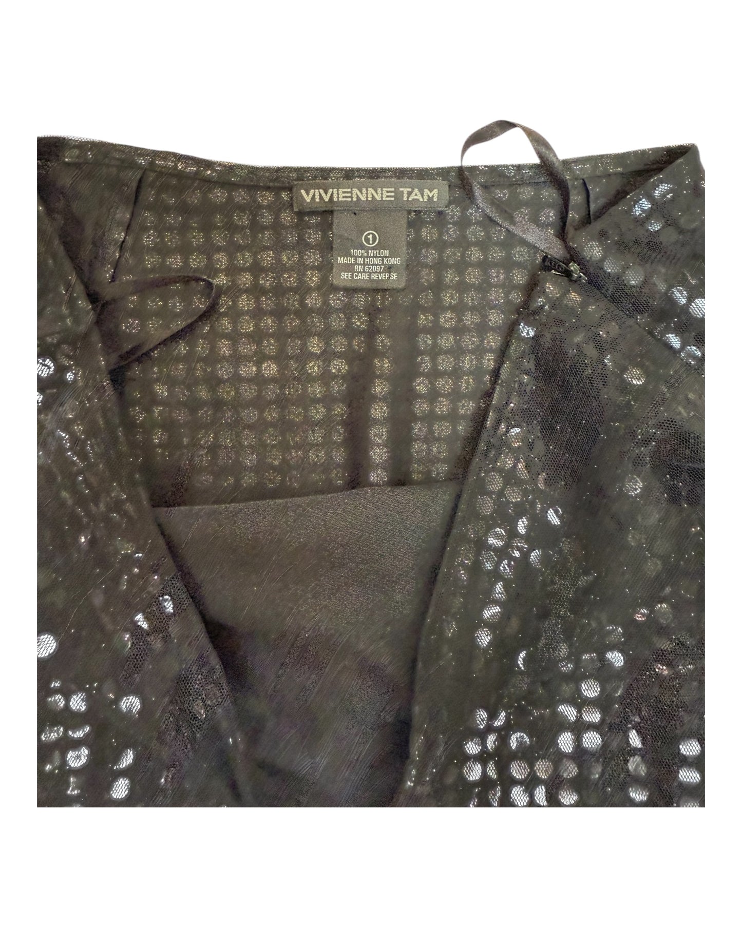 Vintage Vivienne Tam Black Sequin Skirt