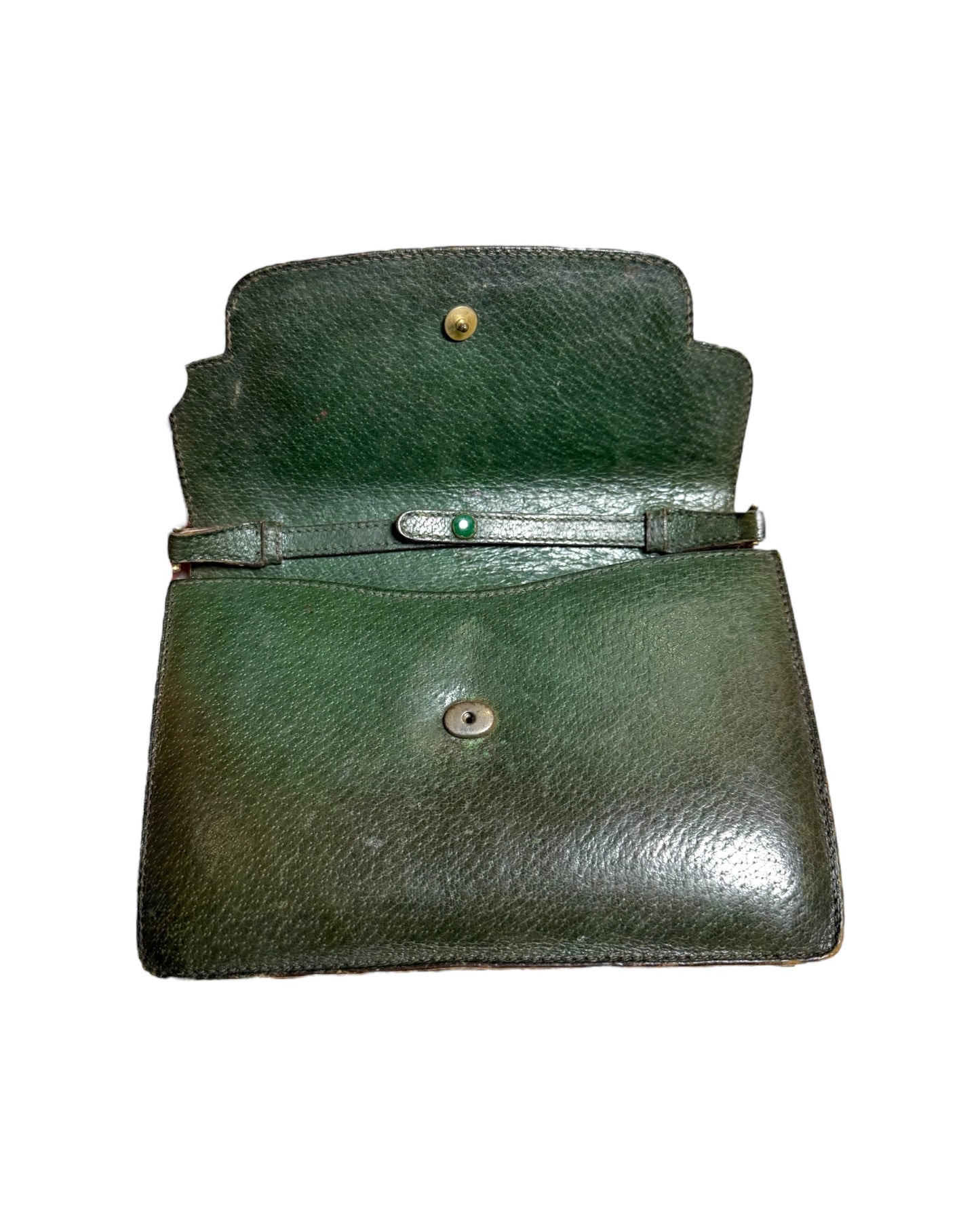 Vintage Gucci Green Leather Bag