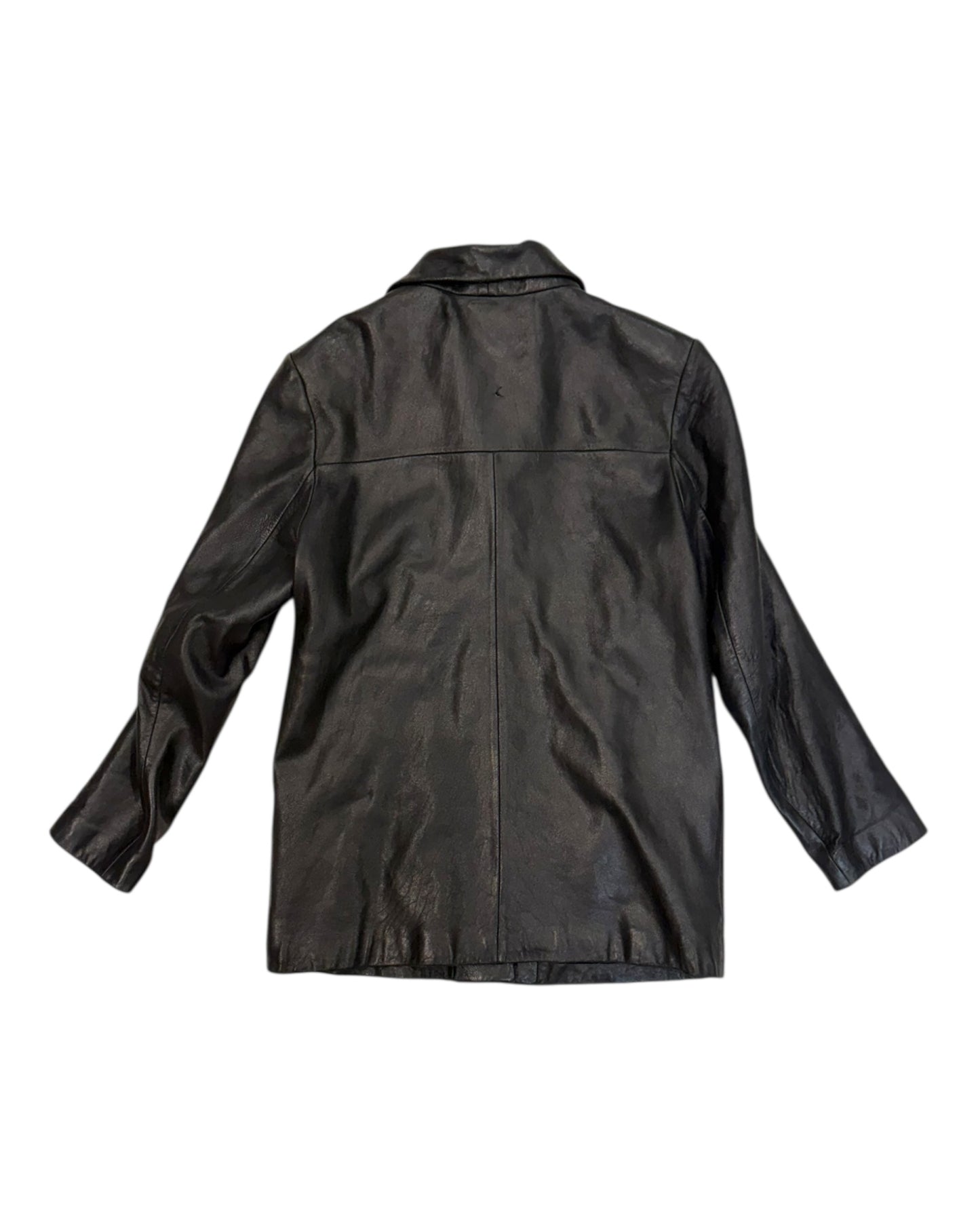 Vintage Black Leather Blazer