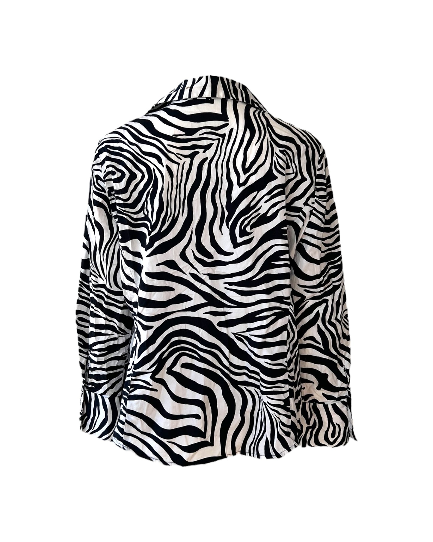 Vintage 1990s Zebra Print Light Cotton Zip Up Jacket