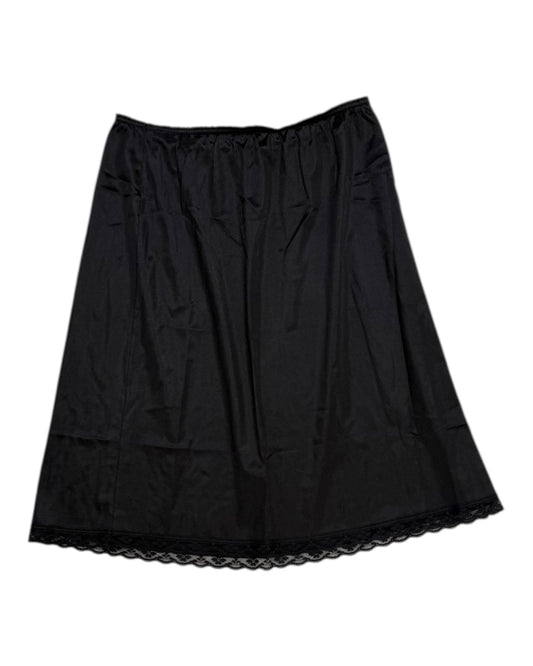 Vintage Black Lace Slip Skirt