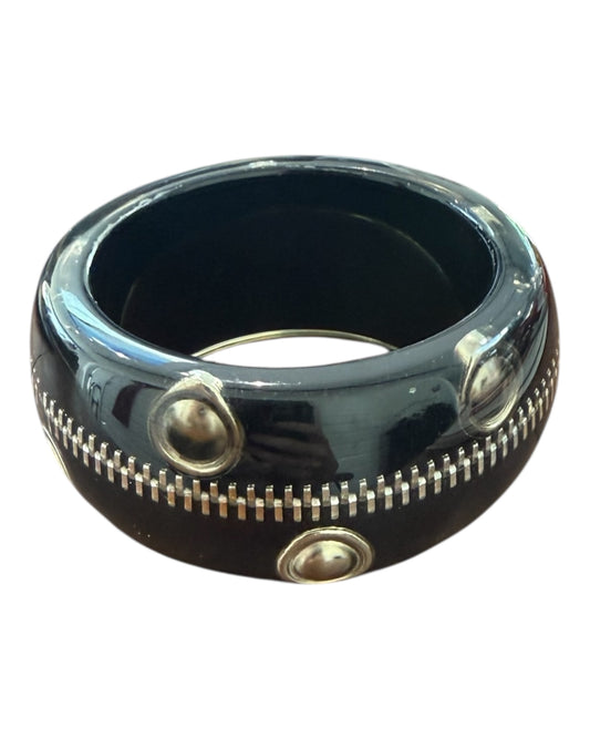 Vintage 1980s Grunge-Style Black Bangle