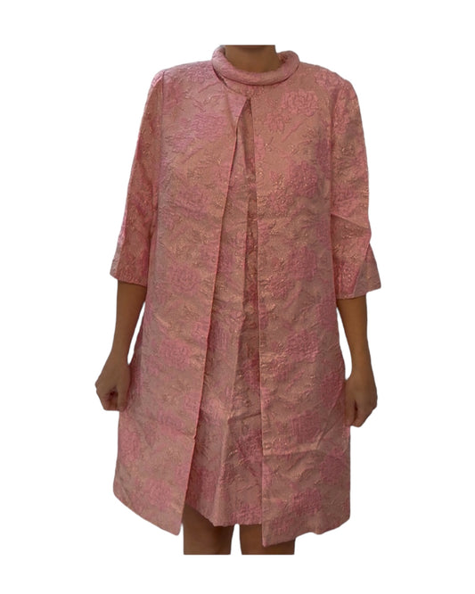 Vintage 1950s Lord & Taylor Pink Dress Set
