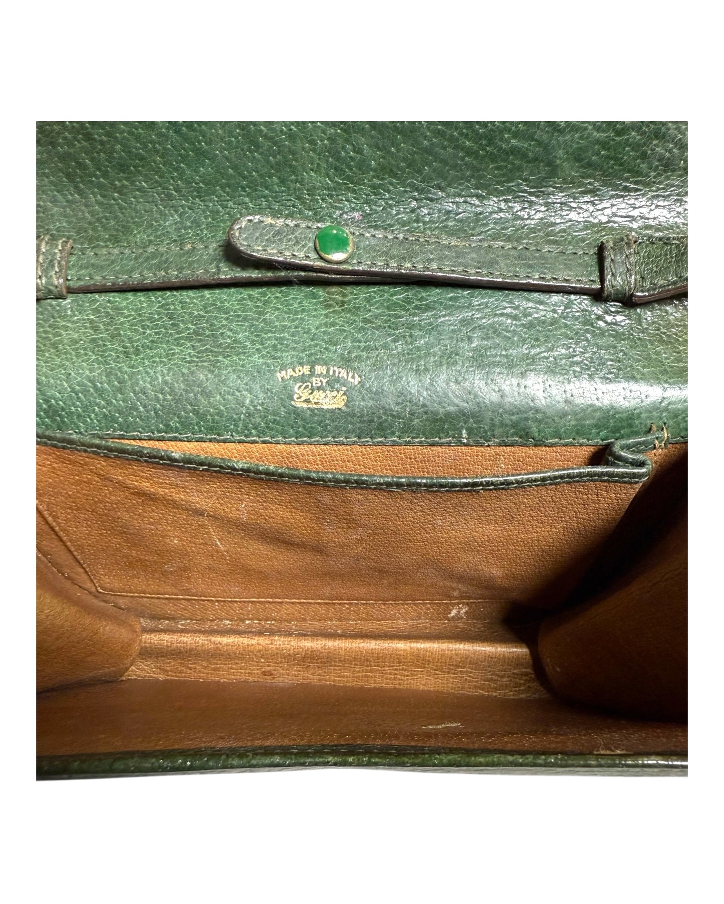 Vintage Gucci Green Leather Bag