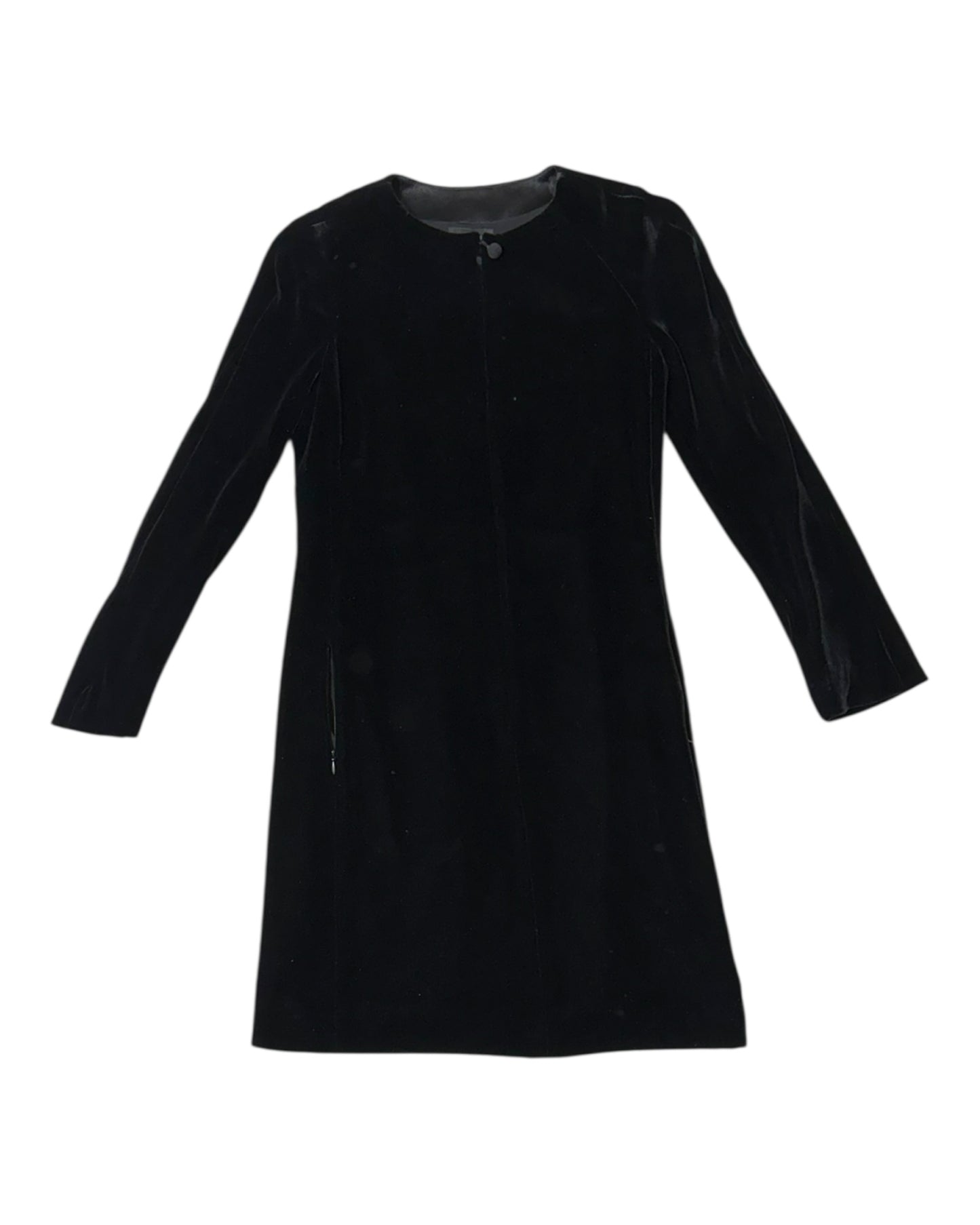 Vintage Giorgio Armani Black Velvet Mini Dress