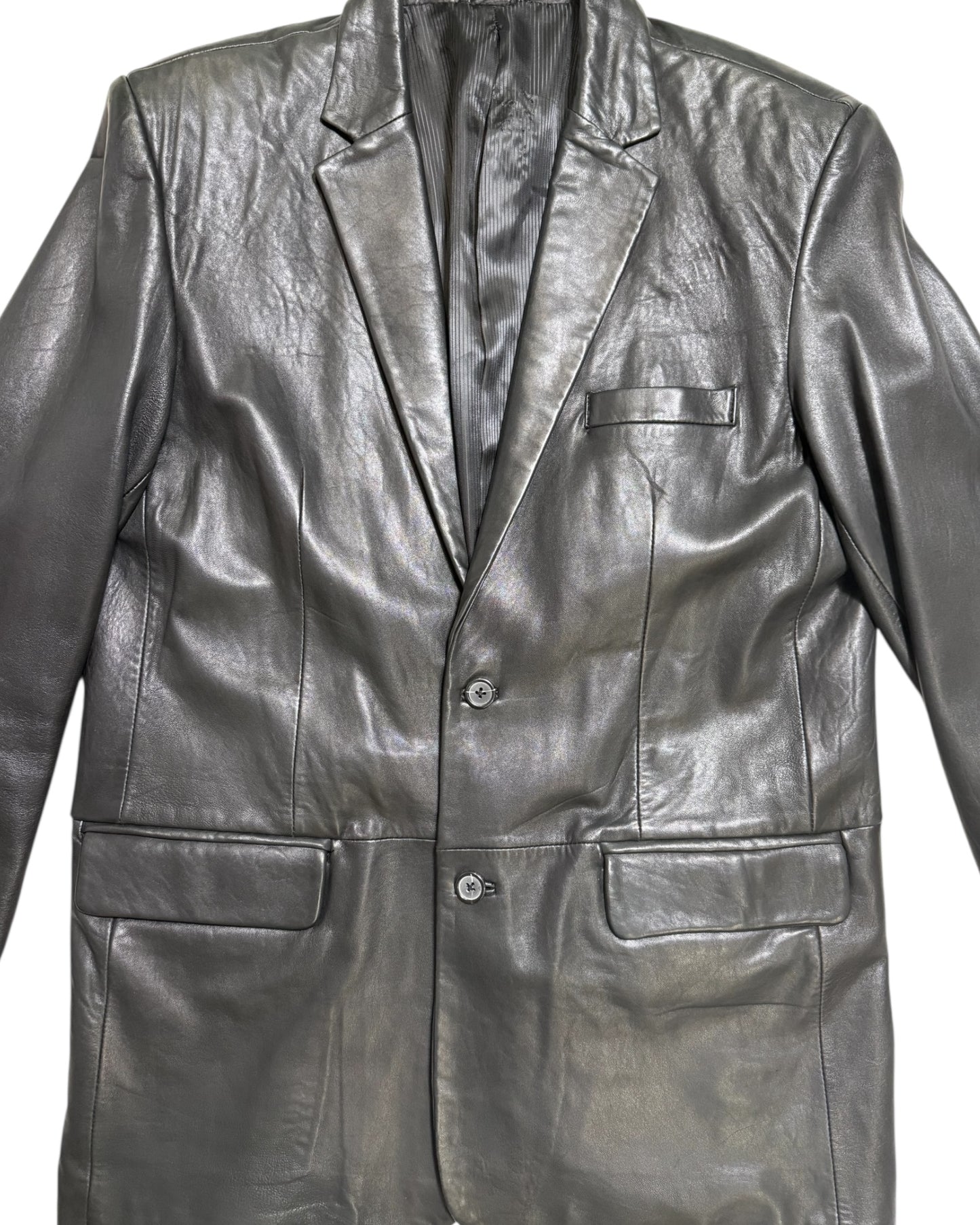 Pre-Loved Leather Black Leather Blazer