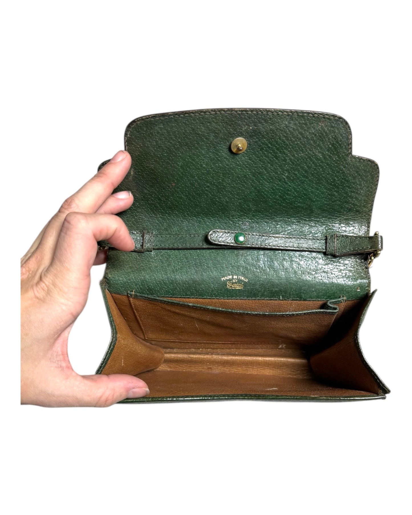 Vintage Gucci Green Leather Bag