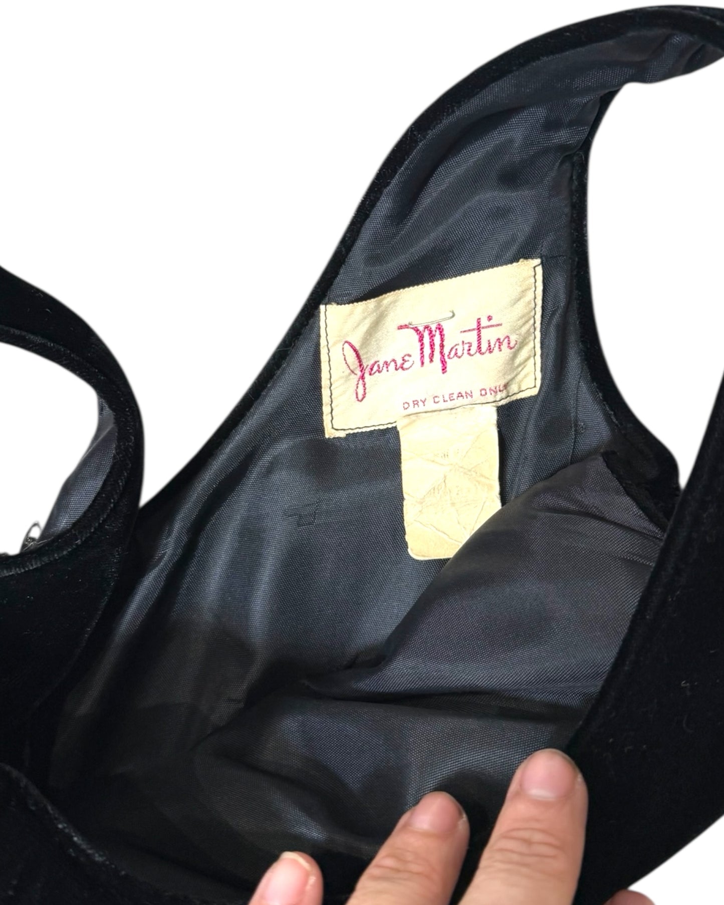 Vintage Jane Martin Black Velvet Jumpsuit