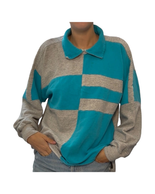 Vintage Blue and Grey Sweatshirt