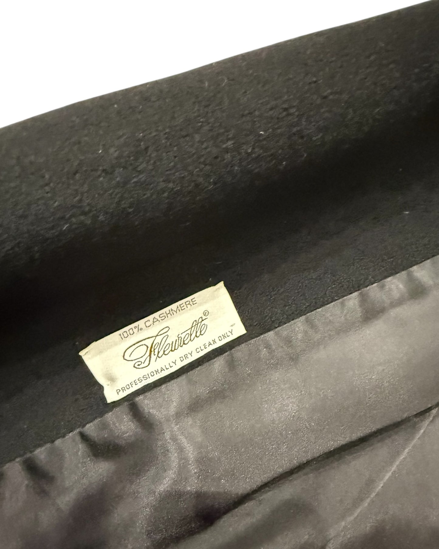 Vintage Black Cashmere Belted Coat