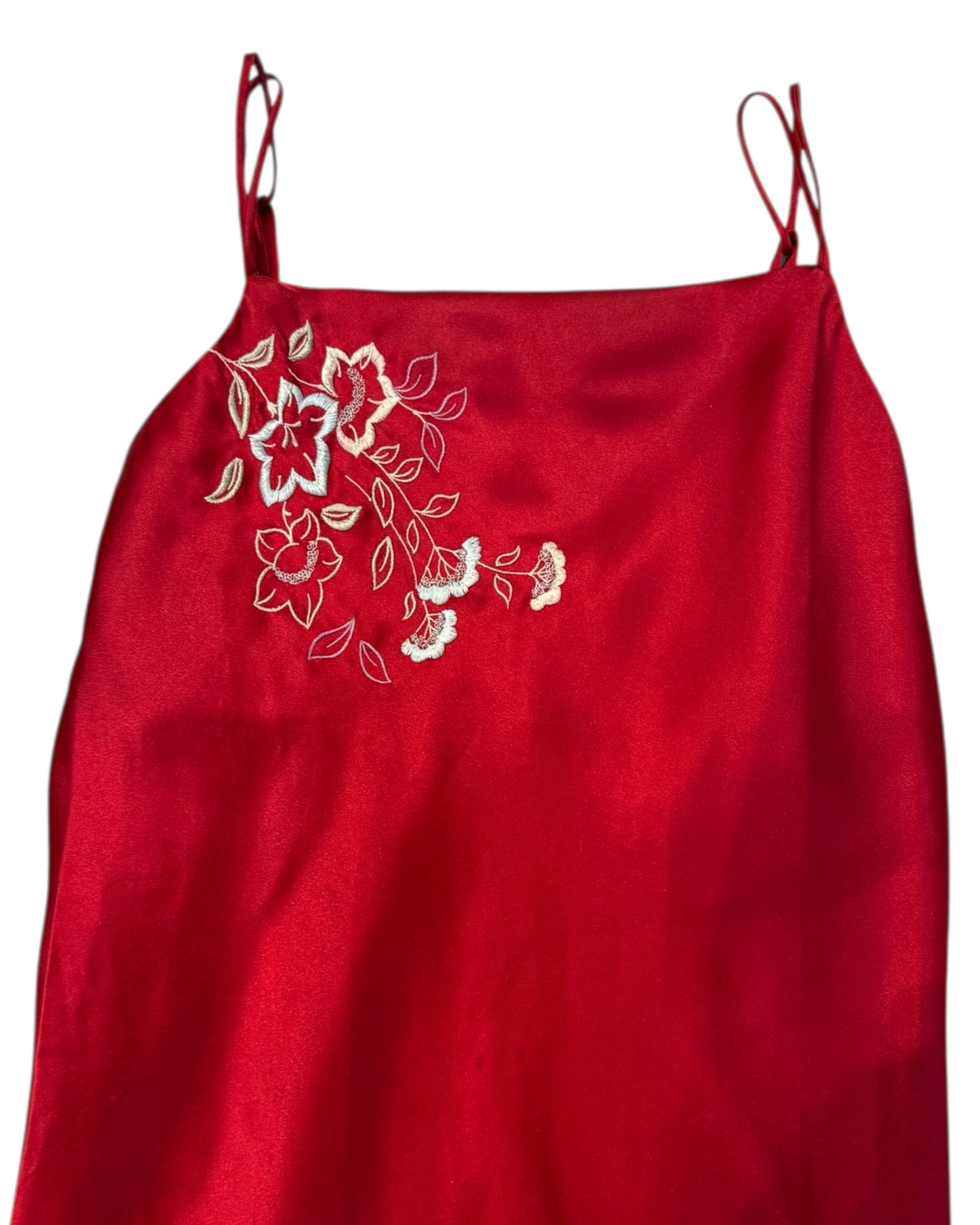 Vintage Oscar De La Renta Red Slip Dress