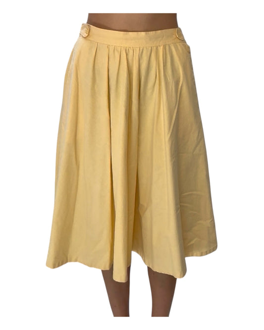 Vintage Yellow Midi Skirt