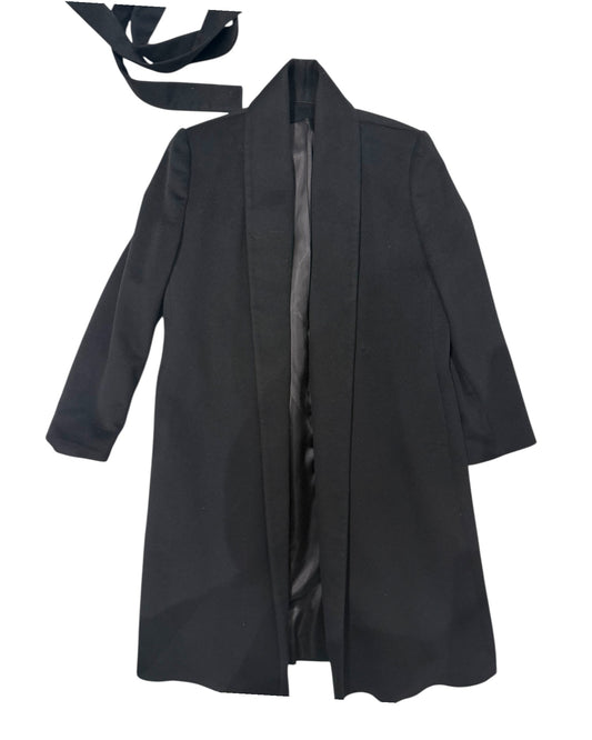Vintage Black Cashmere Belted Coat