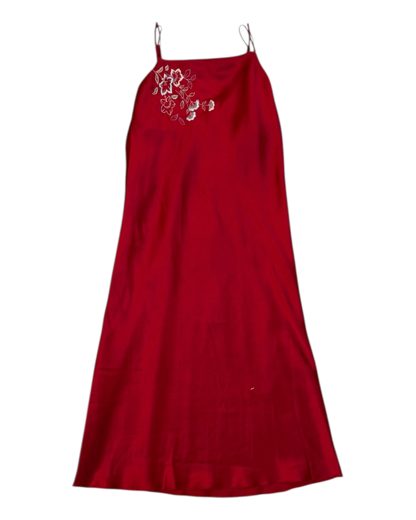 Vintage Oscar De La Renta Red Slip Dress