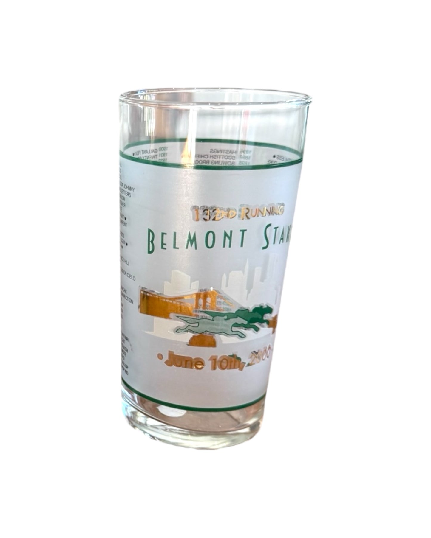 Vintage Belmont Stakes Glasses